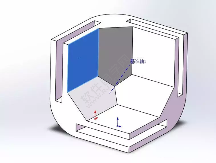 SolidWorks建模3D13-H01拉伸、圓角、倒角、基準軸、鏡像
