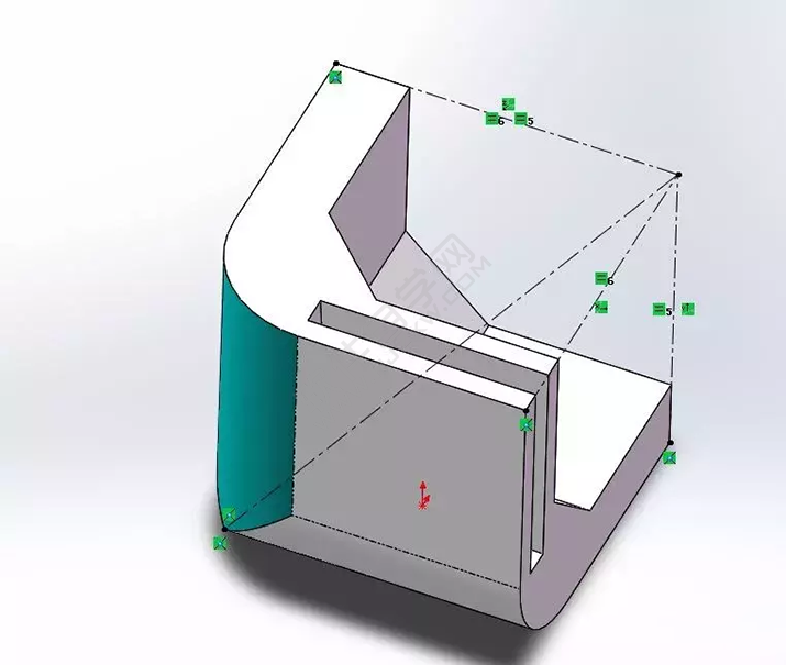 SolidWorks建模3D13-H01拉伸、圓角、倒角、基準軸、鏡像