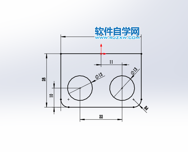 solidworks使用拉伸凸臺、筋、拉伸切除繪零件圖