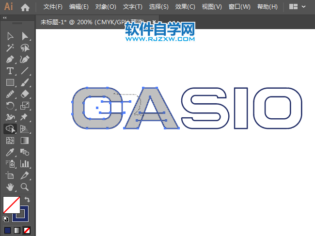 ai怎么設計CASIO標志矢量圖