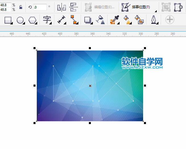 cdr圖片上面怎么疊印黃色