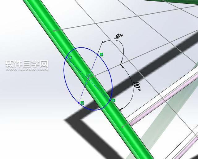 SolidWorks投影曲線與基準面鏡像畫圖