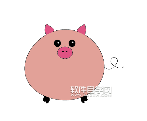 ai怎么設計可愛的小豬