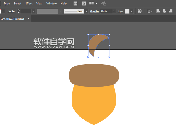 ai怎么畫松果