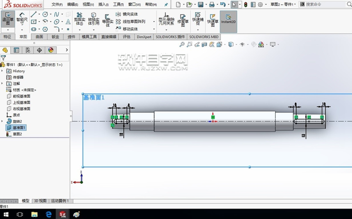 SolidWorks2016怎么畫軸呢？
