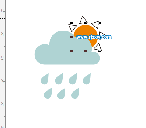 CDRX8設計晴轉小雨圖標教程