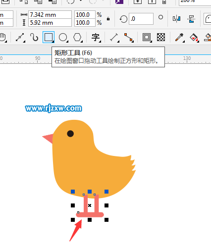 CDR設計小雞簡筆畫教程