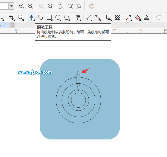 CorelDRAW X8怎么設計船舵的圖形？