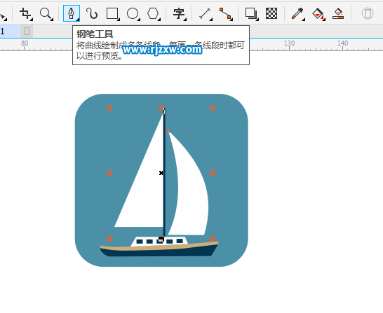 CorelDRAW X8怎么設計帆船圖案呢？
