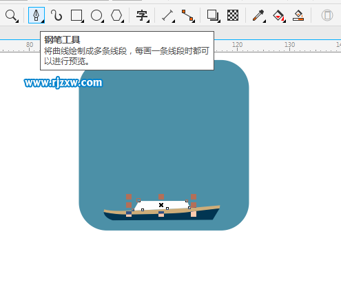 CorelDRAW X8怎么設計帆船圖案呢？