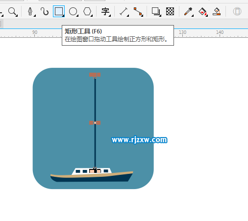 CorelDRAW X8怎么設計帆船圖案呢？