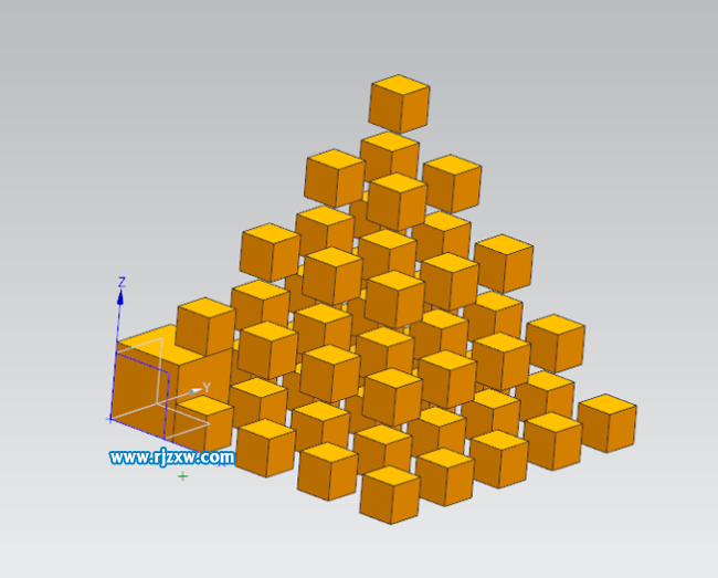 UGNX8.5陣列金字塔形狀效果