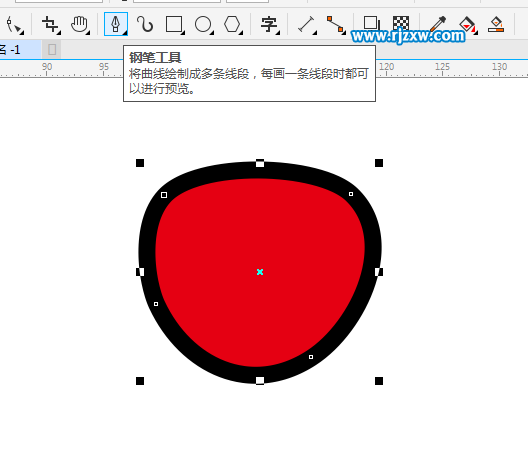 CDR鋼筆工具繪制玫瑰簡筆畫