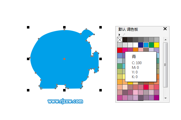 CDRX8設計存錢罐豬的標志