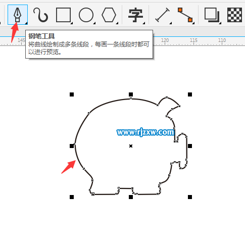 CDRX8設計存錢罐豬的標志