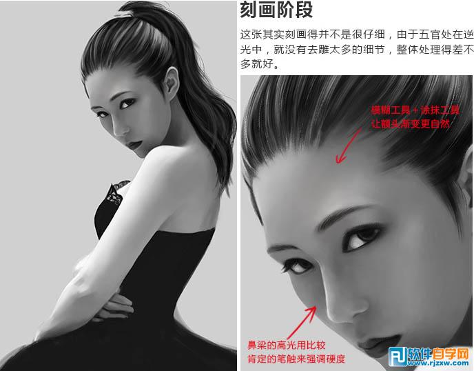 手繪神采飛揚的PS時尚美女