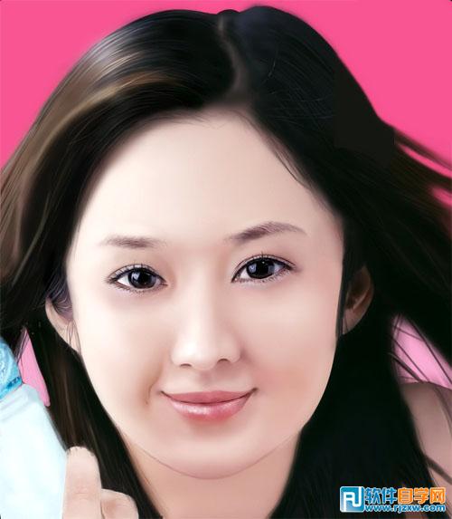 PS鼠繪美女明星頭像