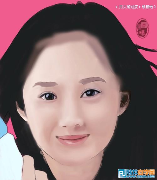 PS鼠繪美女明星頭像