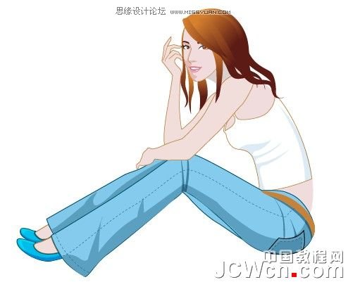教你用Illustrator繪制純清美少女的插畫